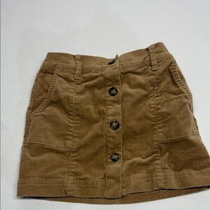 Vineyard Vines Brown Corduroy Button-Front Skirt